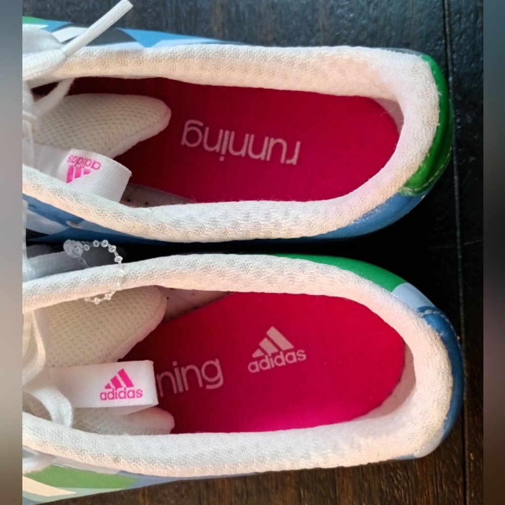 🆕ADIDAS SprintStar Blue Green Pink Track & Field Running Shoes Size 10.5 Women - Picture 8 of 10